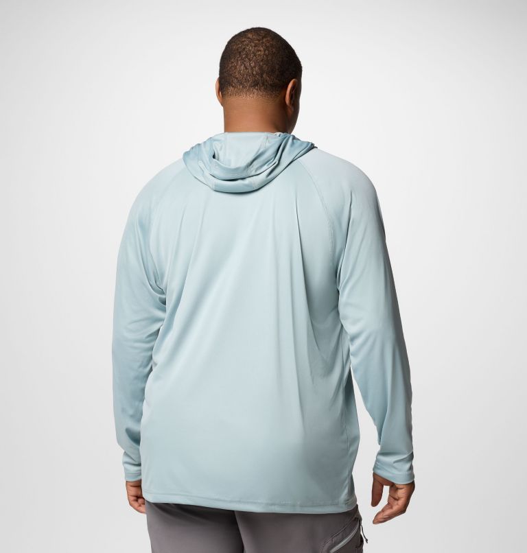 Men's PFG Terminal Tackle Hoodie - Big, Color: Crushed Blue, Faded Peach Logo, image 3