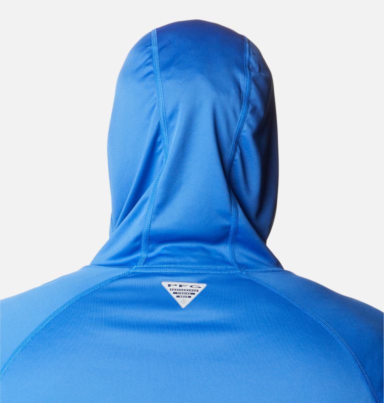 Thumbnail: Men’s PFG Terminal Tackle Hoodie - Big, Color: Vivid Blue, Cool Grey Logo, image 5