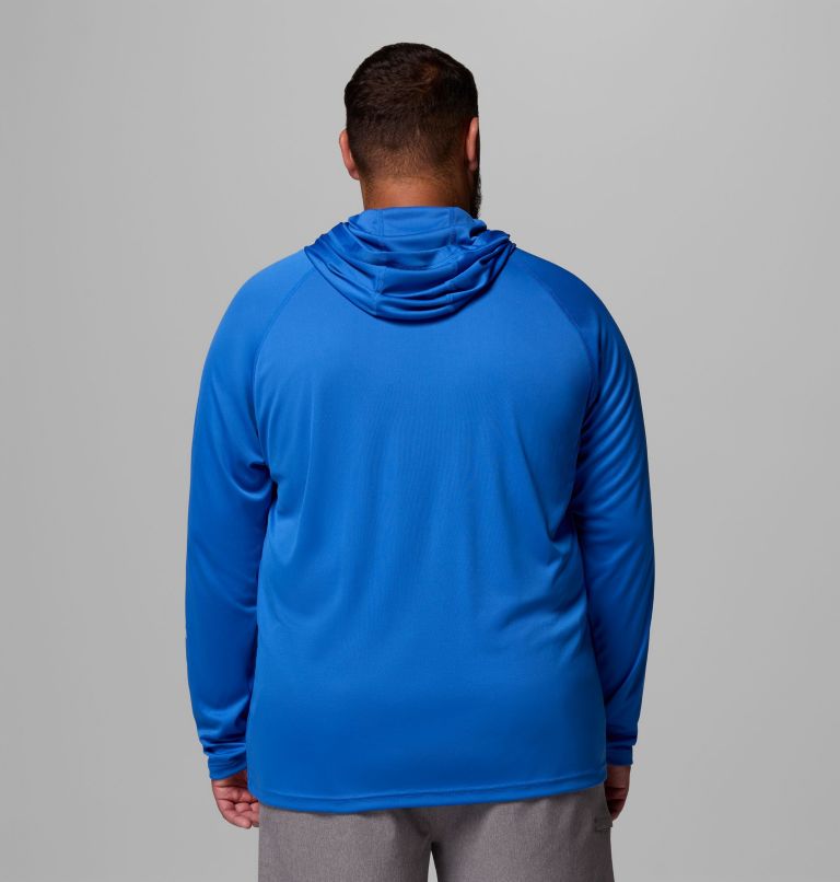 Men's PFG Terminal Tackle Hoodie - Big, Color: Vivid Blue, Cool Grey Logo, image 3
