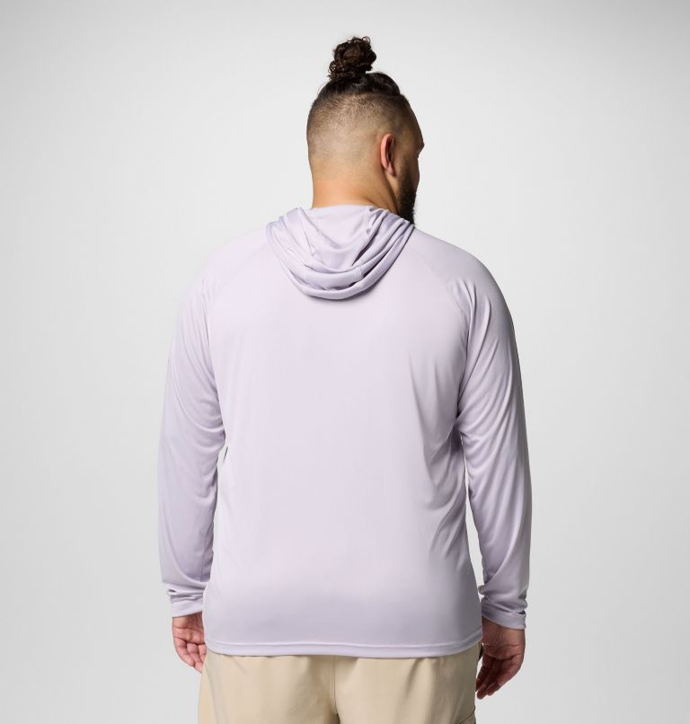Men's PFG Terminal Tackle Hoodie - Big, Color: Lavender Pearl, Black Logo, image 3