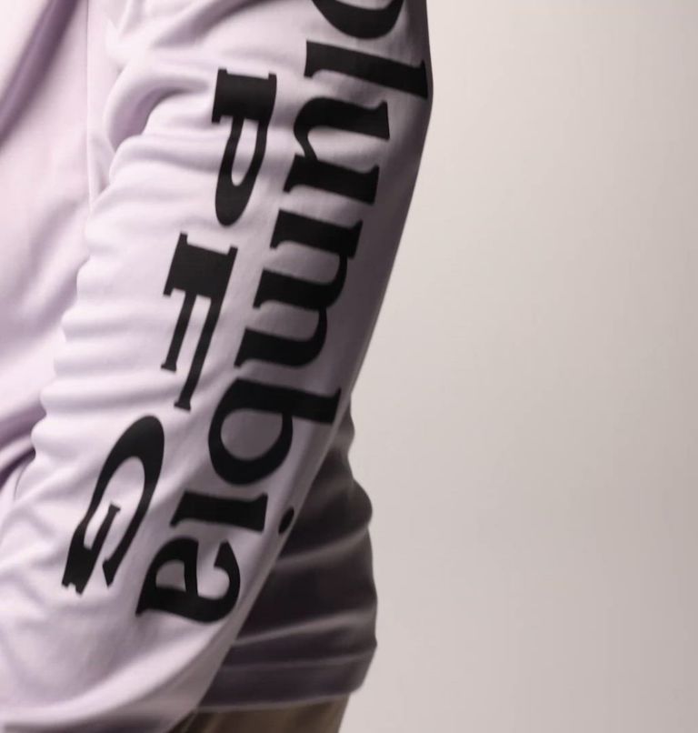 Men's PFG Terminal Tackle Hoodie - Big, Color: Lavender Pearl, Black Logo
