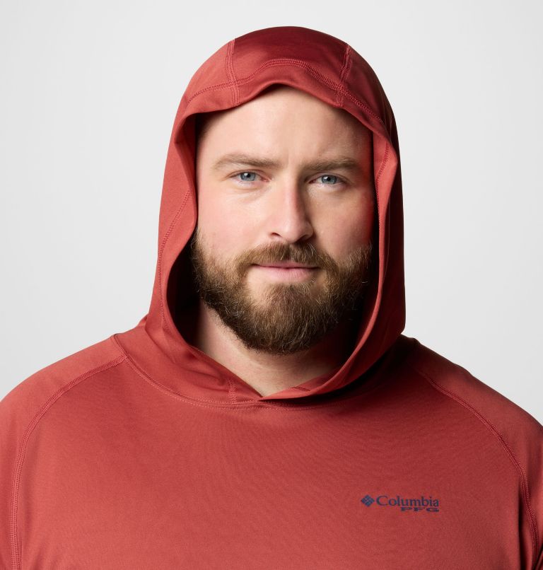 Men's PFG Terminal Tackle Hoodie - Big, Color: Dusty Crimson, Nocturnal Logo, image 5