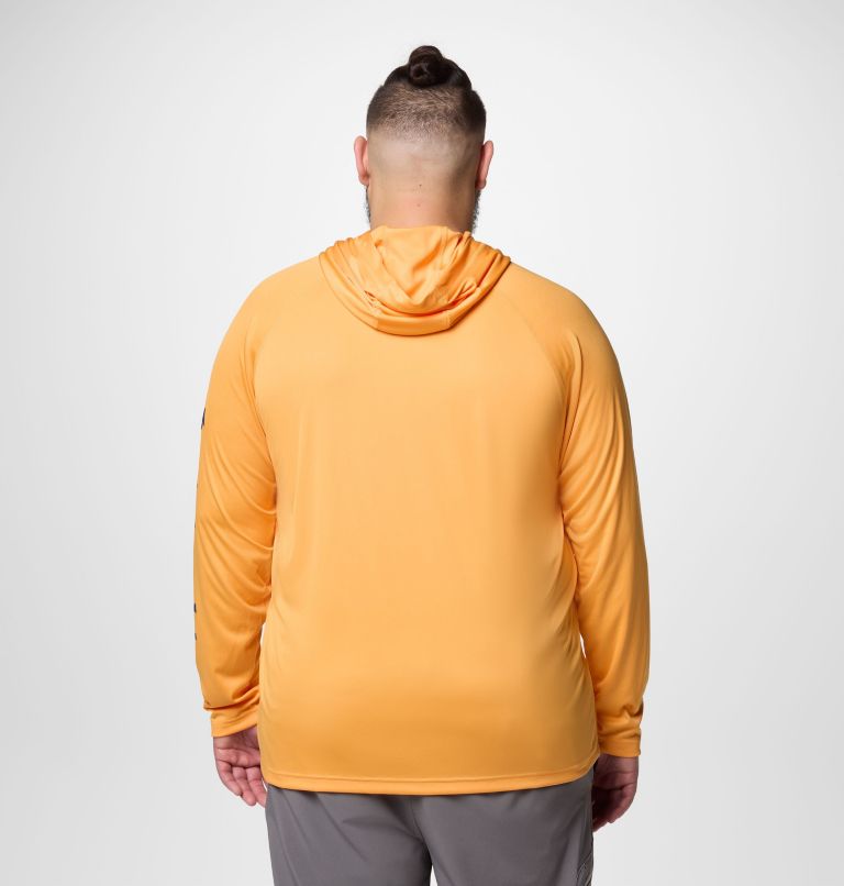 Men's PFG Terminal Tackle Hoodie - Big, Color: Summer Orange, Carbon Logo, image 3