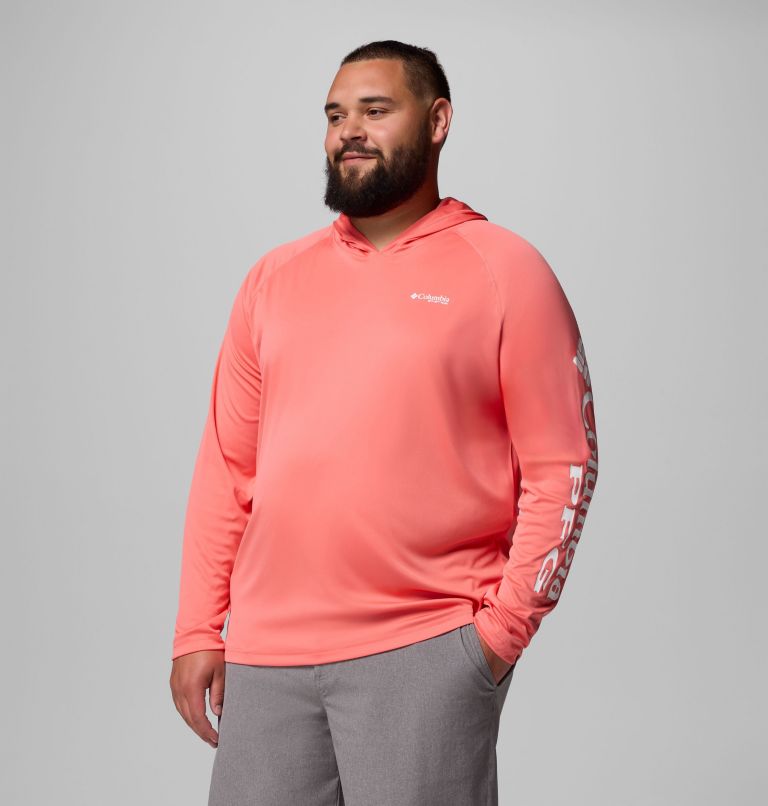 Men's PFG Terminal Tackle Hoodie - Big, Color: Melonade, White Logo, image 4