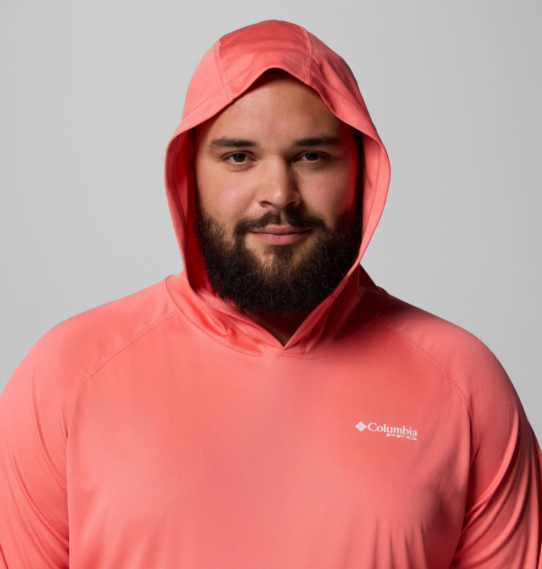 Men's PFG Terminal Tackle Hoodie - Big, Color: Melonade, White Logo, image 5