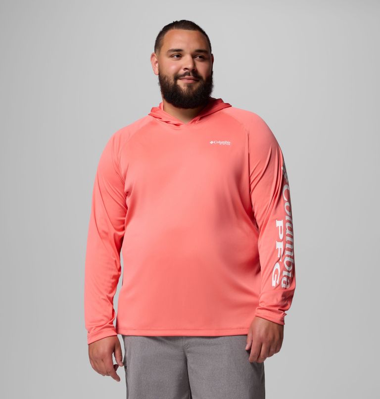 Men's PFG Terminal Tackle Hoodie - Big, Color: Melonade, White Logo, image 1