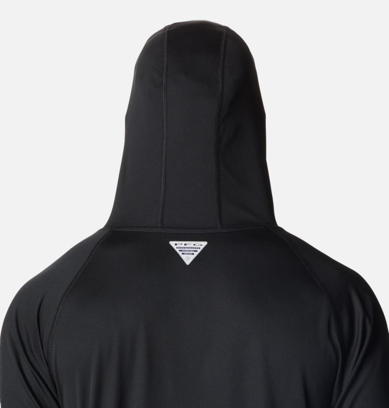 Thumbnail: Men’s PFG Terminal Tackle Hoodie - Tall, Color: Black, Cool Grey Logo, image 5