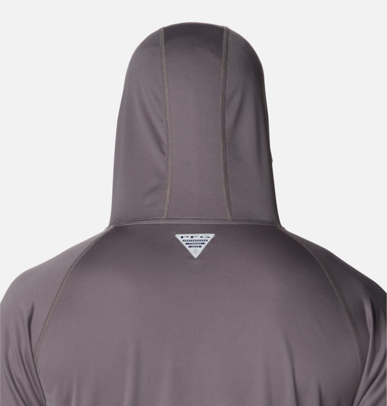Thumbnail: Men’s PFG Terminal Tackle Hoodie - Tall, Color: City Grey, Cocoa Butter Logo, image 5