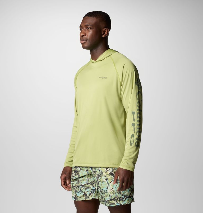 Men's PFG Terminal Tackle Hoodie - Tall, Color: Pear, Cypress Logo, image 4