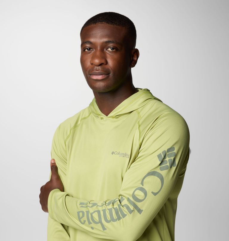 Men's PFG Terminal Tackle Hoodie - Tall, Color: Pear, Cypress Logo, image 5