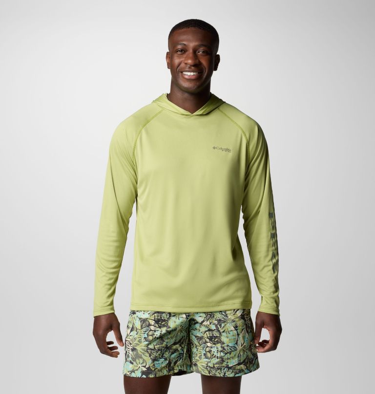 Men's PFG Terminal Tackle Hoodie - Tall, Color: Pear, Cypress Logo, image 1