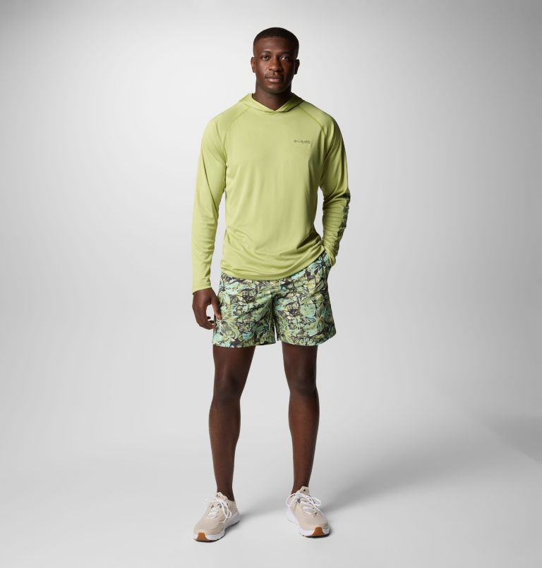 Men's PFG Terminal Tackle Hoodie - Tall, Color: Pear, Cypress Logo, image 2