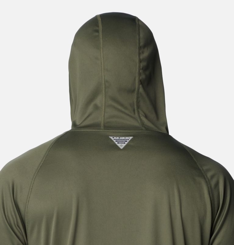 Men's PFG Terminal Tackle Hoodie - Tall, Color: Cypress, Cool Grey Logo, image 5