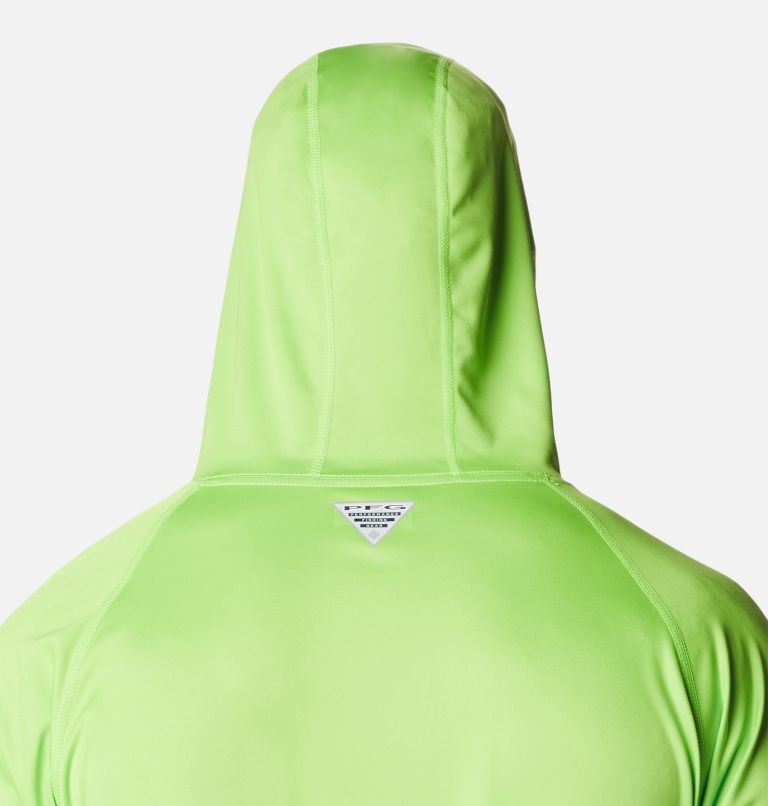Men’s PFG Terminal Tackle Hoodie - Tall, Color: Green Mamba, Black Logo, image 5