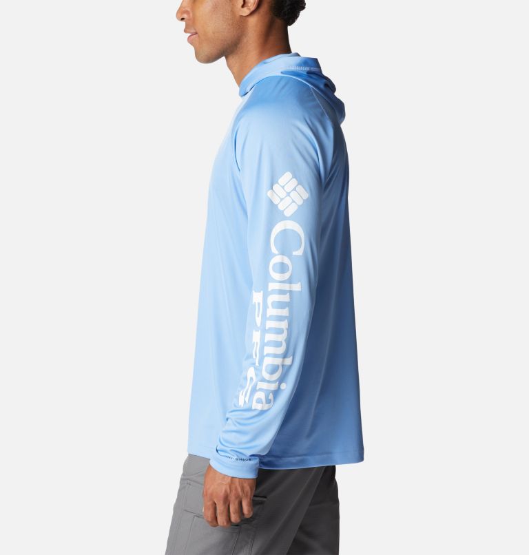 Men's PFG Terminal Tackle Hoodie - Tall, Color: White Cap, White Logo, image 3