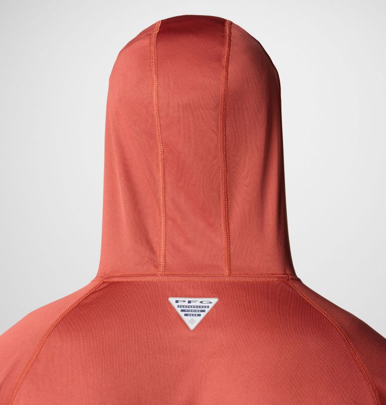Men's PFG Terminal Tackle Hoodie - Tall, Color: Dusty Crimson, Nocturnal Logo, image 6