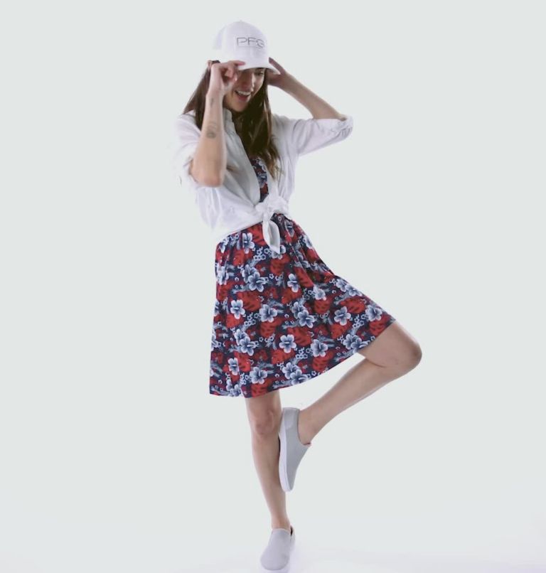 Robe PFG Freezer III Femme, Color: Collegiate Navy Vacay Vibes Print