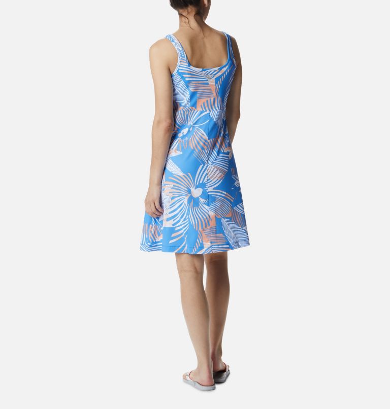 Women's PFG Freezer III Dress, Color: Harbor Blue Stencil Hibiscus Print, image 1