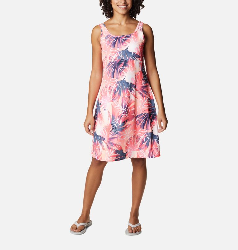 Thumbnail: Women’s PFG Freezer III Dress, Color: Tiki Pink, Shady Coves Print, image 1