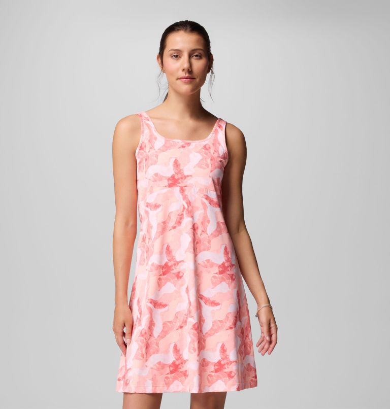 Women's PFG Freezer III Dress, Color: Tiki Pink Leaf Camo, image 5