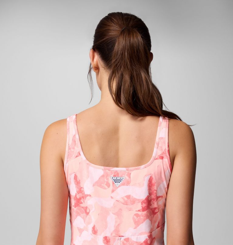 Women's PFG Freezer III Dress, Color: Tiki Pink Leaf Camo, image 7