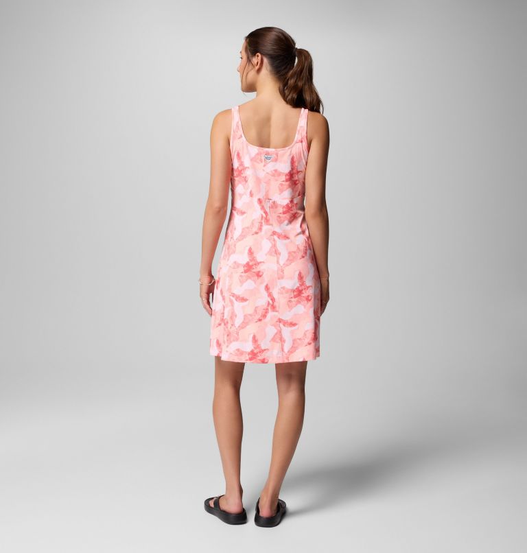 Women's PFG Freezer III Dress, Color: Tiki Pink Leaf Camo, image 3