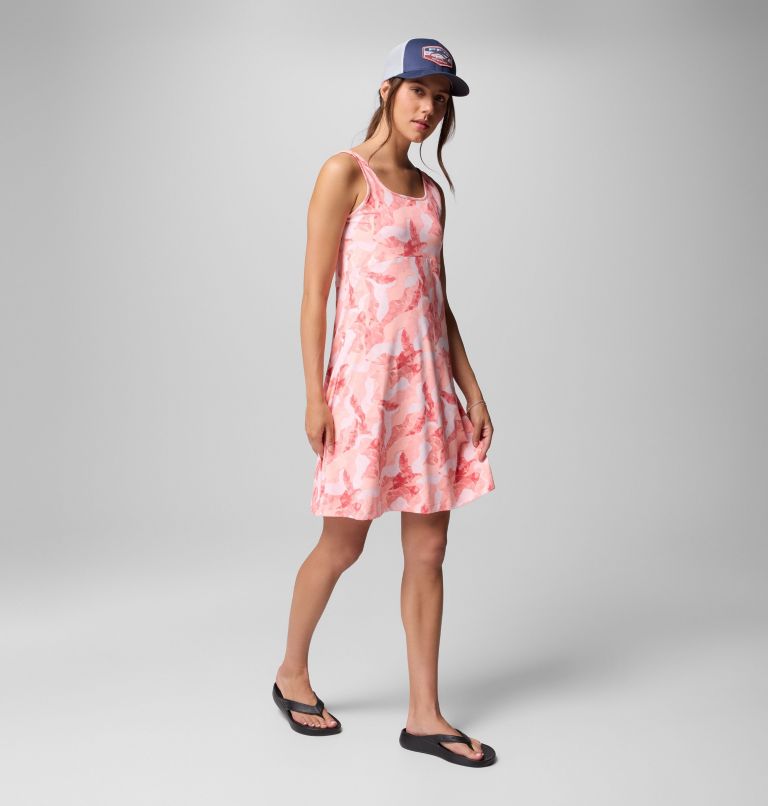 Women's PFG Freezer III Dress, Color: Tiki Pink Leaf Camo, image 2