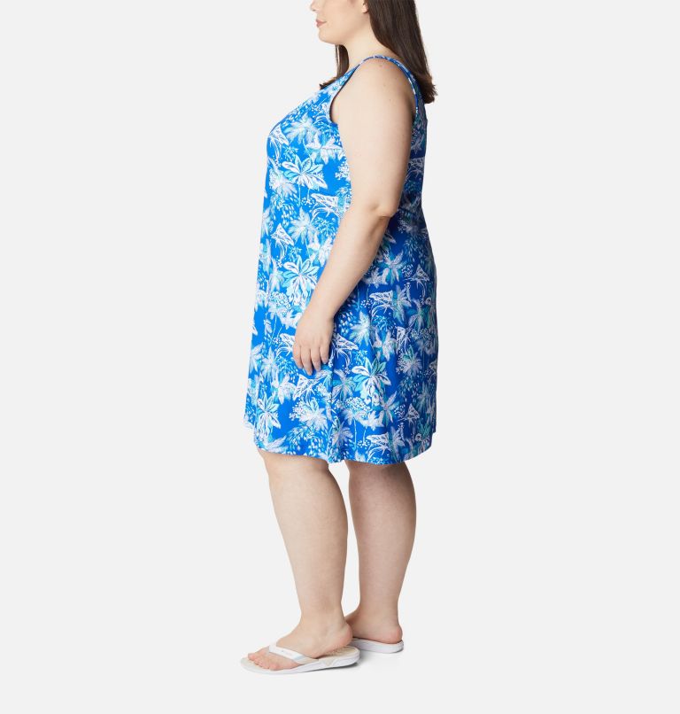 Women’s PFG Freezer III Dress - Plus Size, Color: Blue Macaw Festive Fishin'
