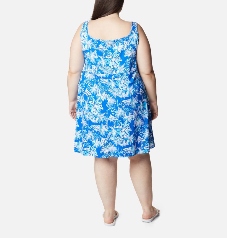 Thumbnail: Women’s PFG Freezer III Dress - Plus Size, Color: Blue Macaw Festive Fishin', image 2