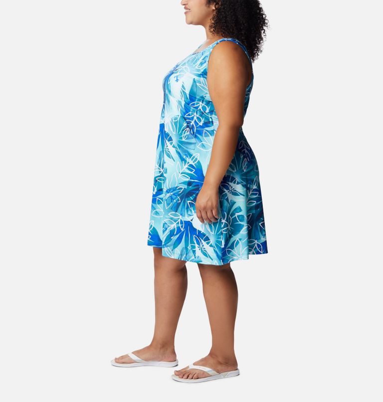 Women’s PFG Freezer III Dress - Plus Size, Color: Deep Marine, Shady Coves Print, image 3