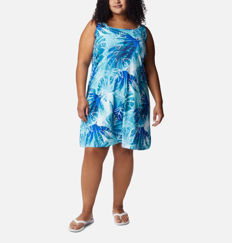 Women’s PFG Freezer III Dress - Plus Size, Color: Deep Marine, Shady Coves Print, image 1