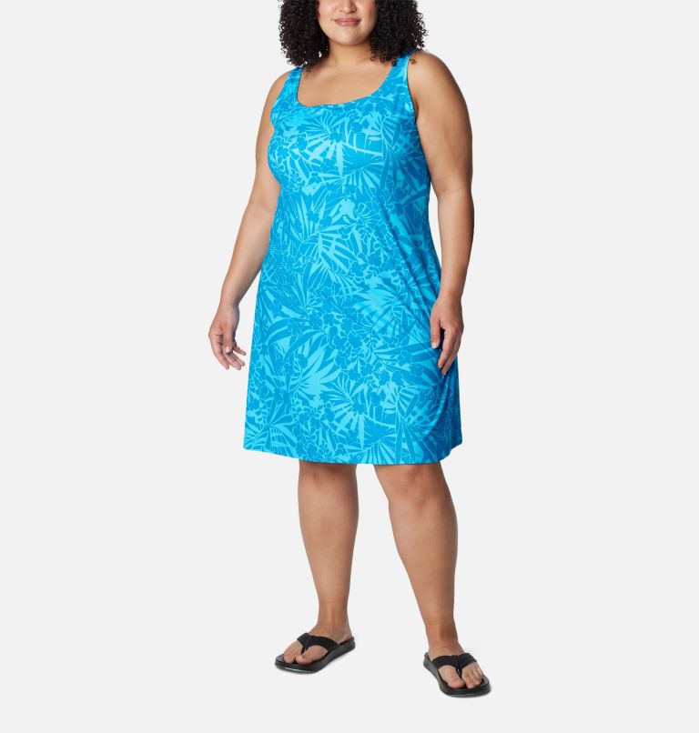 Thumbnail: Women’s PFG Freezer III Dress - Plus Size, Color: Opal Blue, Tropictones, image 1