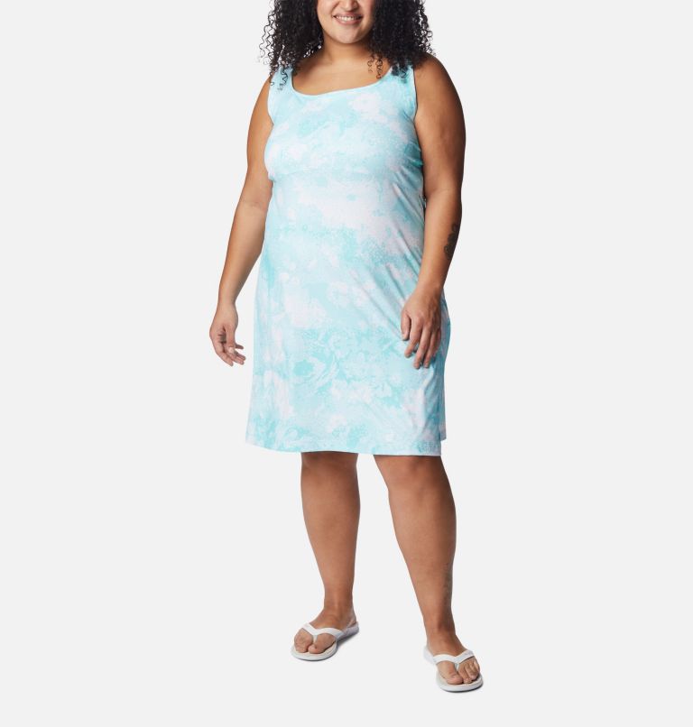 Thumbnail: Women’s PFG Freezer III Dress - Plus Size, Color: Gulf Stream Foam Floral, image 1