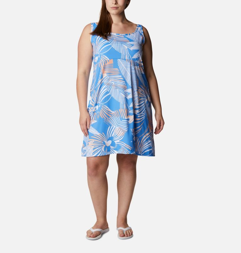 Women’s PFG Freezer III - Plus Size, Color: Harbor Blue Stencil Hibiscus Print, image 1
