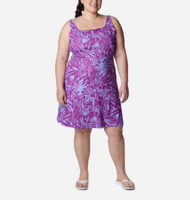 Chemise Columbia PFG femme grandes rayures vertes légère