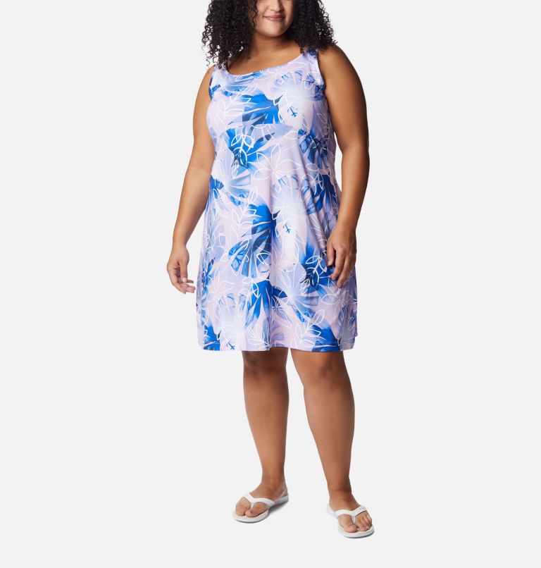 Thumbnail: Women’s PFG Freezer III Dress - Plus Size, Color: Serenity, Shady Coves Print, image 1