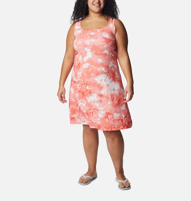 Thumbnail: Women’s PFG Freezer III Dress - Plus Size, Color: Corange Foam Floral, image 1