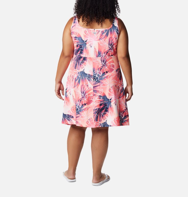 Women’s PFG Freezer III Dress - Plus Size, Color: Tiki Pink, Shady Coves Print, image 2