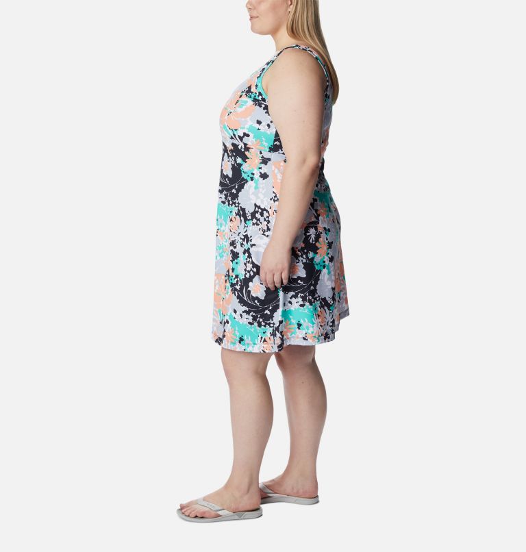Thumbnail: Women’s PFG Freezer III Dress - Plus Size, Color: Bright Nectar Florid Meadows, image 3