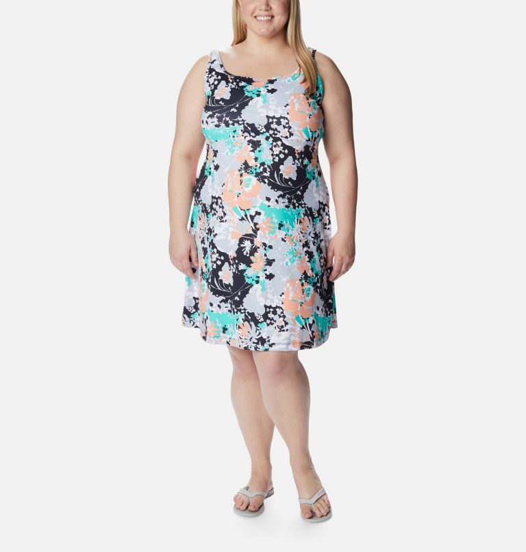 Thumbnail: Women’s PFG Freezer III Dress - Plus Size, Color: Bright Nectar Florid Meadows, image 1