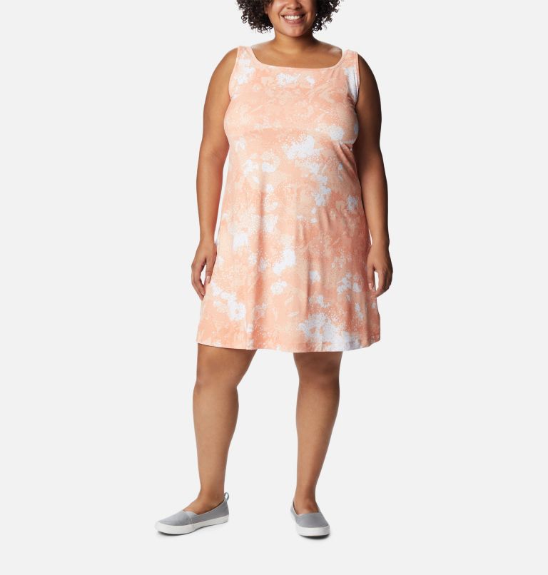 Thumbnail: Women’s PFG Freezer III Dress - Plus Size, Color: Bright Nectar, Foamfloral Print, image 1