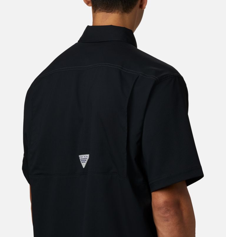 Men’s PFG Low Drag Offshore Short Sleeve Shirt, Color: Black, image 4
