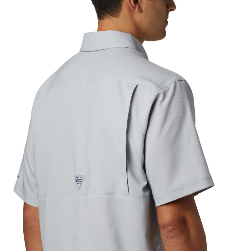 Men’s PFG Low Drag Offshore Short Sleeve Shirt, Color: Cool Grey, image 4