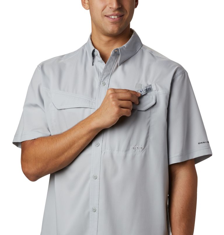 Thumbnail: Men’s PFG Low Drag Offshore Short Sleeve Shirt, Color: Cool Grey, image 5