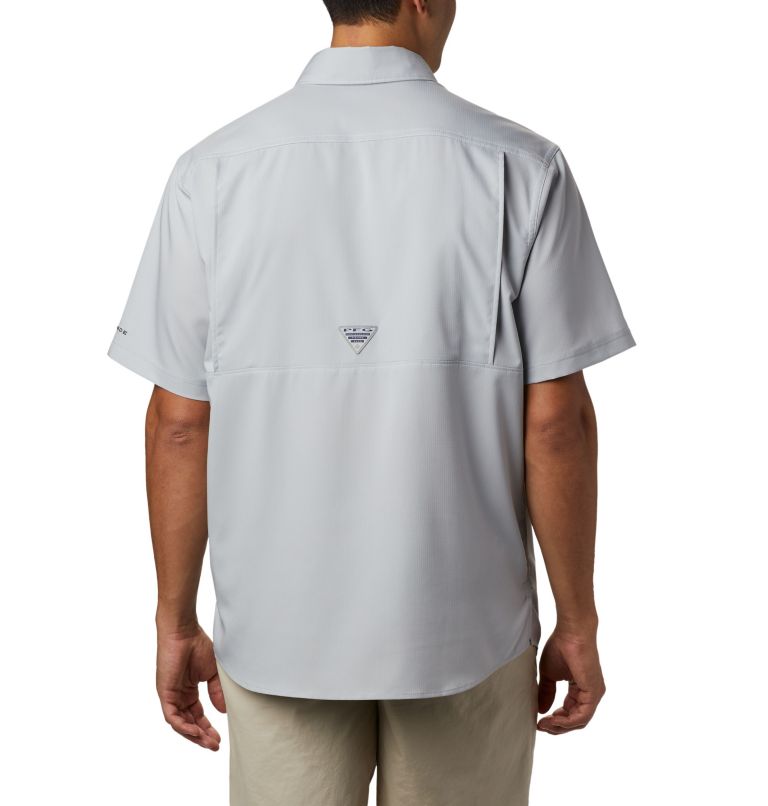 Men’s PFG Low Drag Offshore Short Sleeve Shirt, Color: Cool Grey, image 2