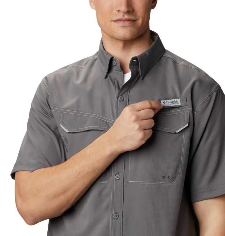 Thumbnail: Men’s PFG Low Drag Offshore Short Sleeve Shirt, Color: City Grey, image 5