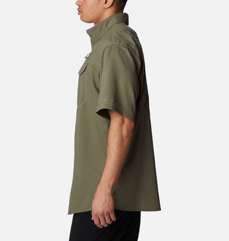 Men’s PFG Low Drag Offshore Short Sleeve Shirt, Color: Cypress, image 3