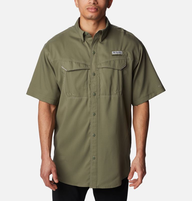 Men’s PFG Low Drag Offshore Short Sleeve Shirt, Color: Cypress, image 1