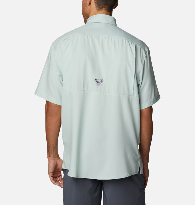 Thumbnail: Men's PFG Low Drag Offshore Short Sleeve Shirt - Tall, Color: Cool Green, image 2