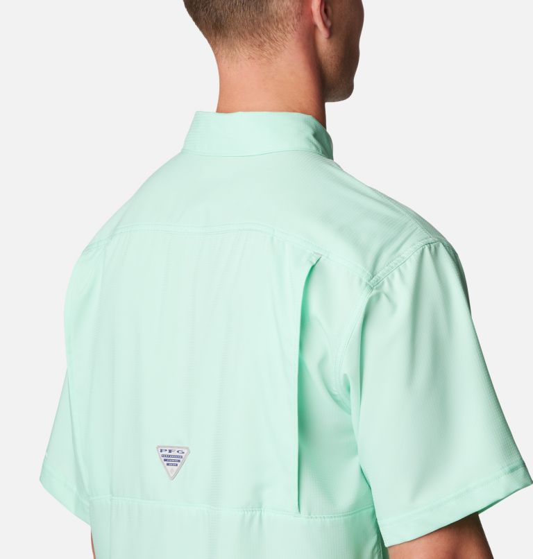 Thumbnail: Men’s PFG Low Drag Offshore Short Sleeve Shirt, Color: Mint Cay, image 5